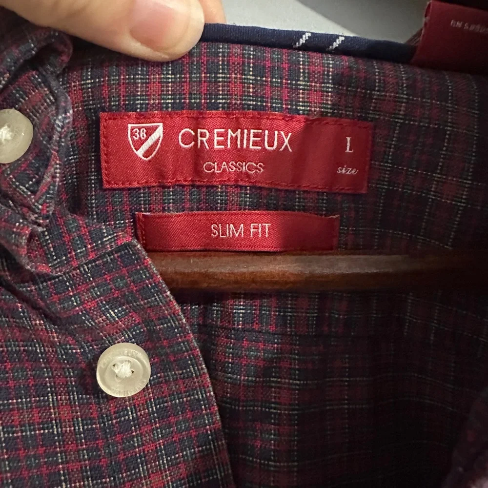 Daniel Cremieux Burgundy Checkered Button Down Shirt